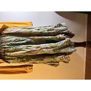 Boho Chic Tiered Floral Skirt with Ruffle Hem